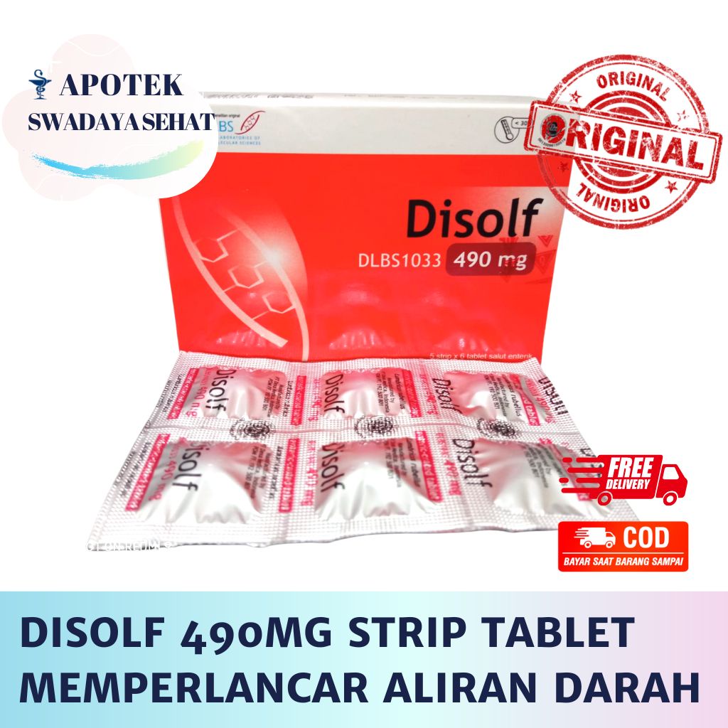 DISOLF 490MG Strip Tablet - Suplemen Memperlancar Peredaran Sirkulasi Darah