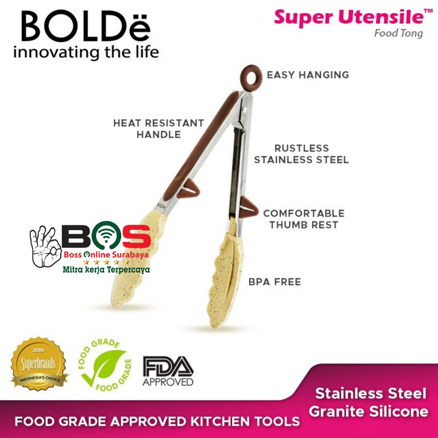 Bolde Alat Penjapit Makanan Super Utensile 9 Inch Food Tong