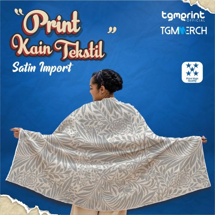Print Kain Textile Satin Import Murah