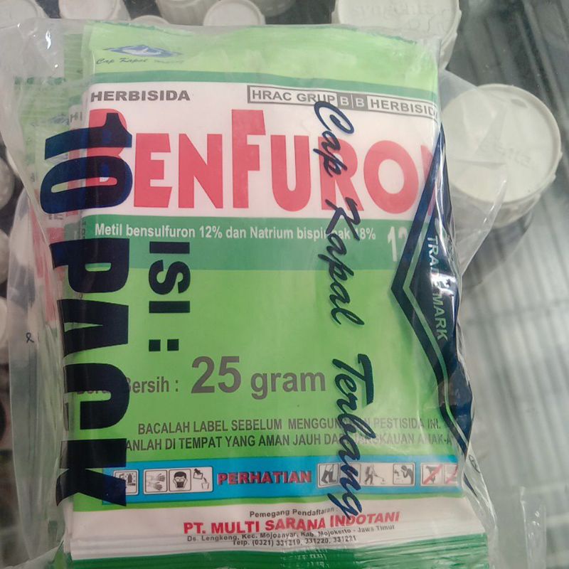 herbisida benfuron kemasan 25 gram