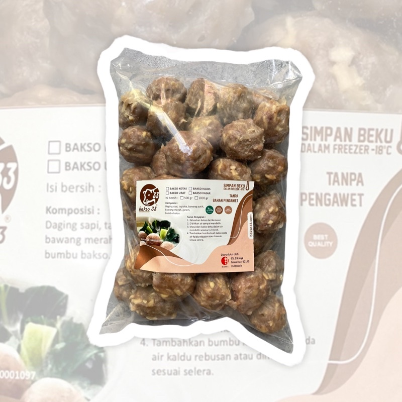 Jual Bakso Sapi Urat Besar Bakso 33 Bete Bete Makassar Halal Shopee