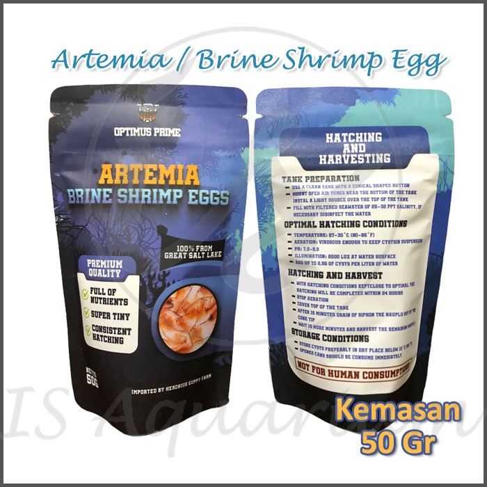 Artemia Optimus Prime Net 50gr Original Telur Artemia Premium