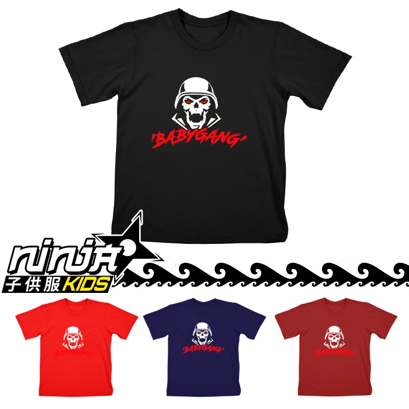 Kaos Anak Laki Laki Babygang Game Youtube Umur 3 - 12 Tahun Ninja Kids