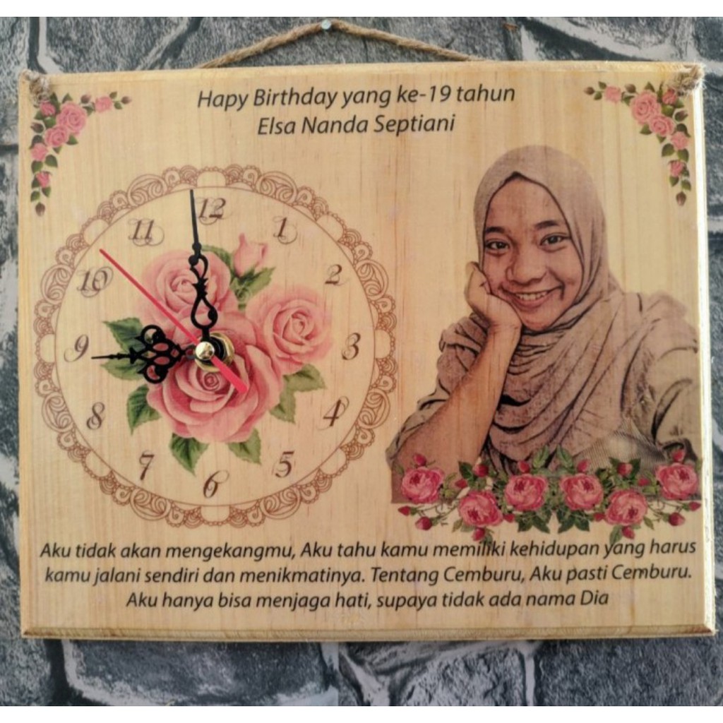 Jam kayu custom foto atau jam dinding custom foto jam dinding kayu jam kayu custom jam kayu unik