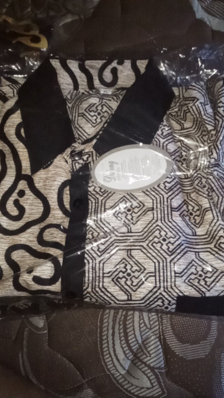 Original Abadi Batik Hem Kemeja Batik Hitam Manis Sogan Halus Lengan Pendek Best Seller