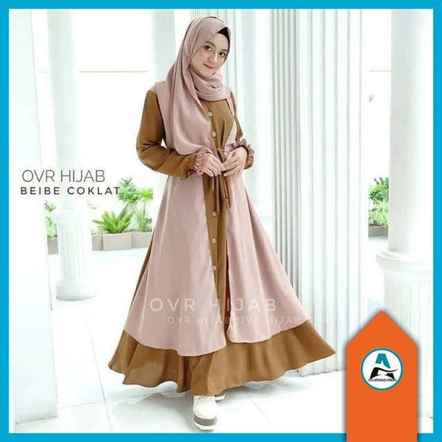 Syari Wanita Muslim Terbaru Baju Gamis Qory Setelan Cewek Terlaris Nyaman Lembut