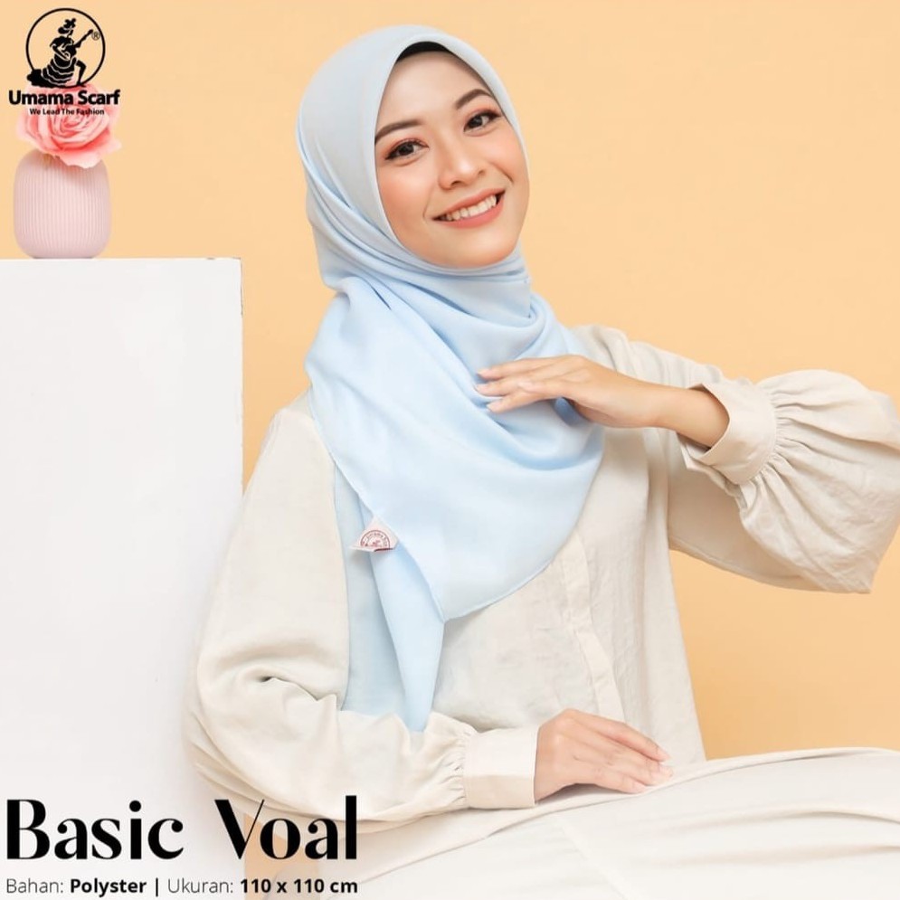 Jilbab Segiempat Basic Voal Polos Kerudung Segiempat Basic Voal Umama Kerudung Segiempat Polos Pasar Hija'b