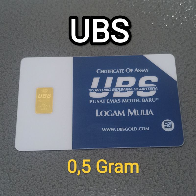 Logam Mulia Antam UBS 0.5 0,5 Gram Emas 24 Karat
