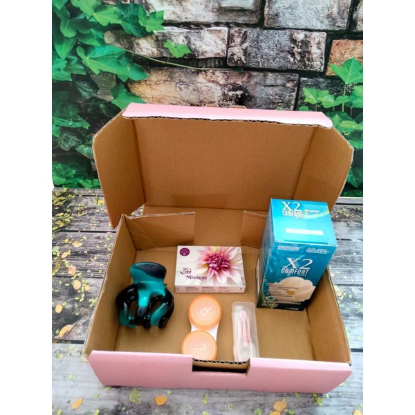 Paket Hemat Lengkap Softlens Mistique Grey dan Brown