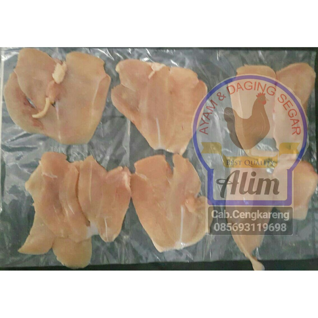 

Dada Ayam Segar Dada Polos Iris Shihlin 1KG - Chicken Sliced Shihlin