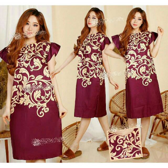 Daster Bumil Busui Motif Batik Prada