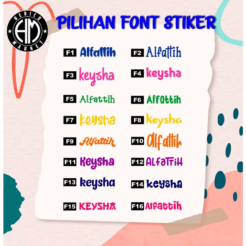 Stiker baju/ Penanda baju (10pcs)