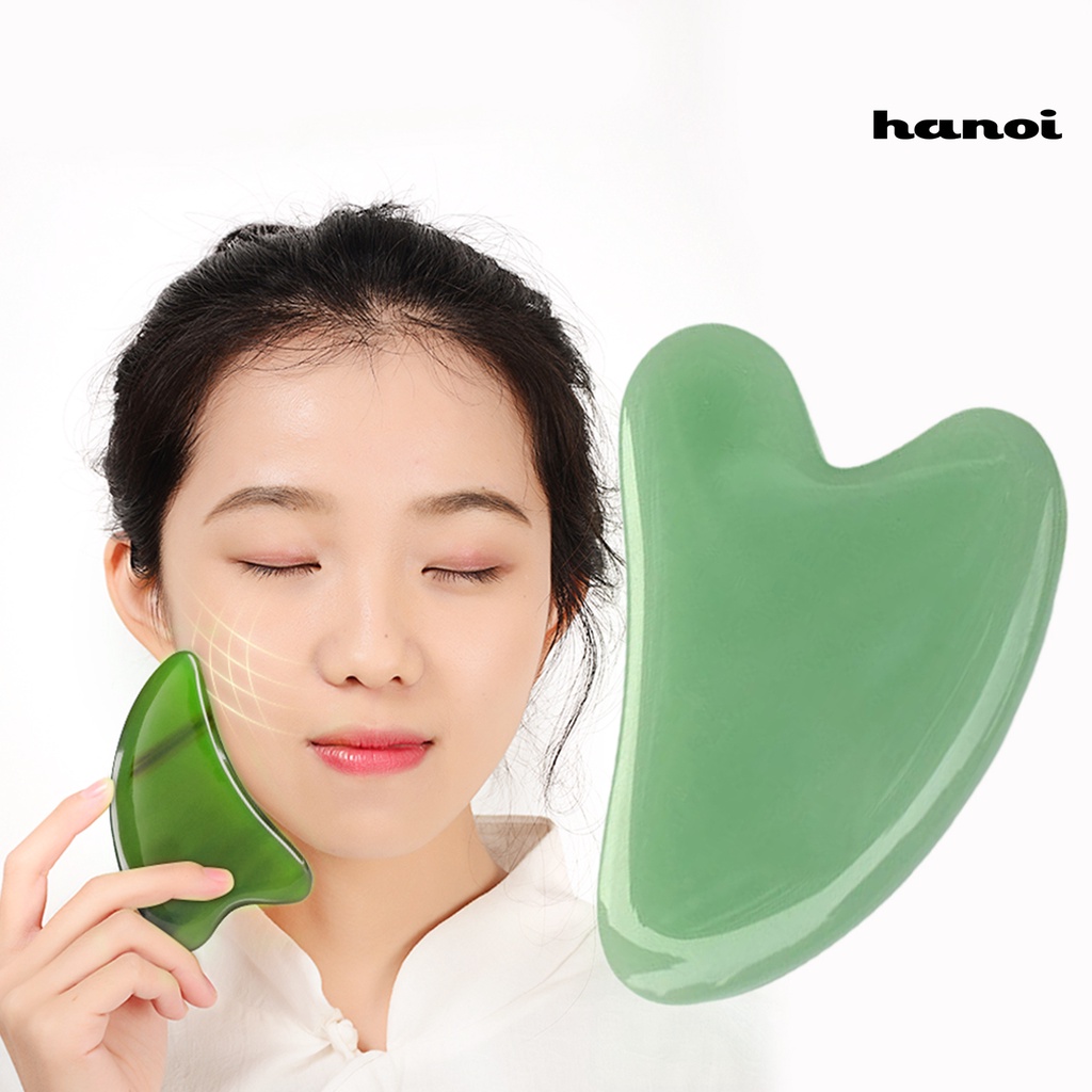 HQTM_Guasha Stone Heart-Shaped Body Massage Synthetic Face Massage Scraper Board for Unisex