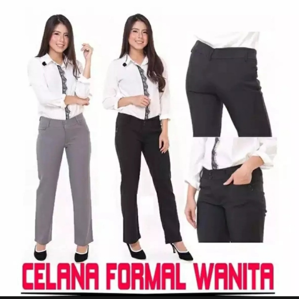 Celana Kerja Wanita Kantor Celana Kantor Wanita Celana Wanita Jumbo Size M,L, XL,XXL,XXXL,4L,5L BB 35-80kg