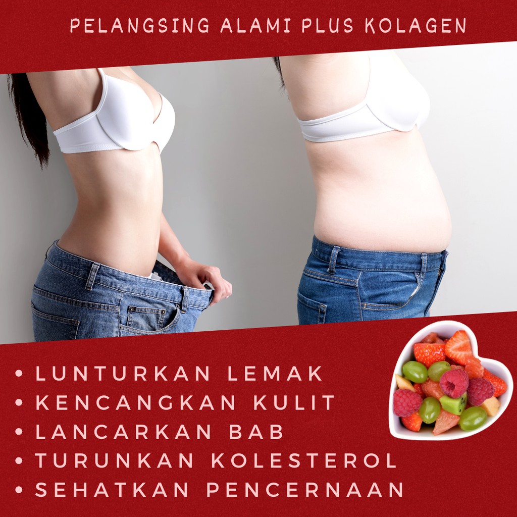 Collabee Fiber Pelangsing Badan Perut Obat Diet Kurus Ampuh Alami Pelancar BAB Slimming Herbal