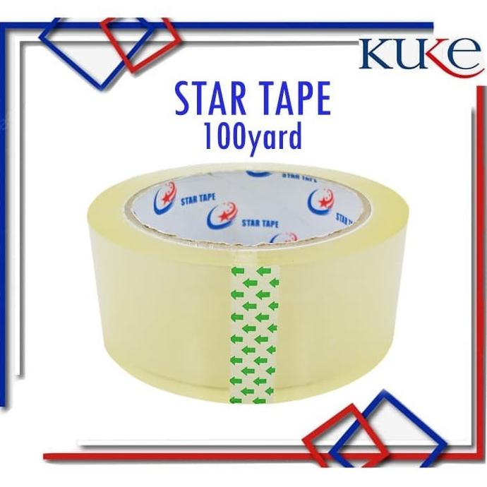 

Lakban STAR TAPE ukuran 2 inchi x 90 Yard / lakban bening harga 1 pcs