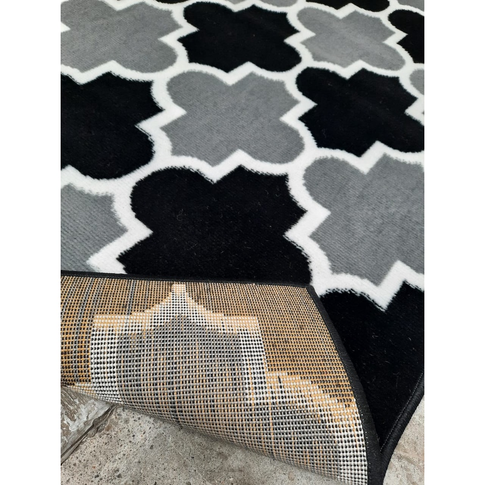 MAROC Karpet Lantai 210 x 300 BOG14 Black On Grey-1