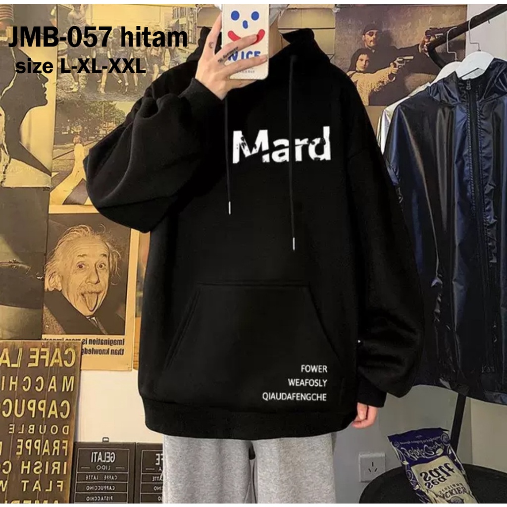 Jaket Hodie Fleece Tebal OVERSIZE Cowok Pria murah bisa COD Bayar dirumah