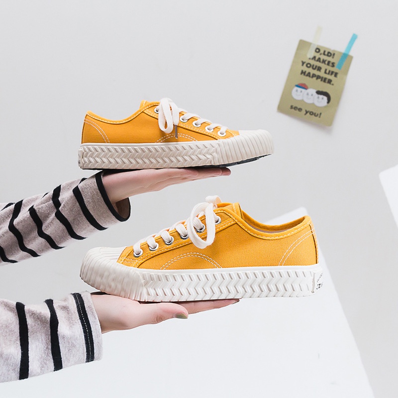 SW46 Sepatu Sneakers Tali Wanita Import Korea - Sepatu Import Sneakers Wanita - Sepatu Kanvas Import