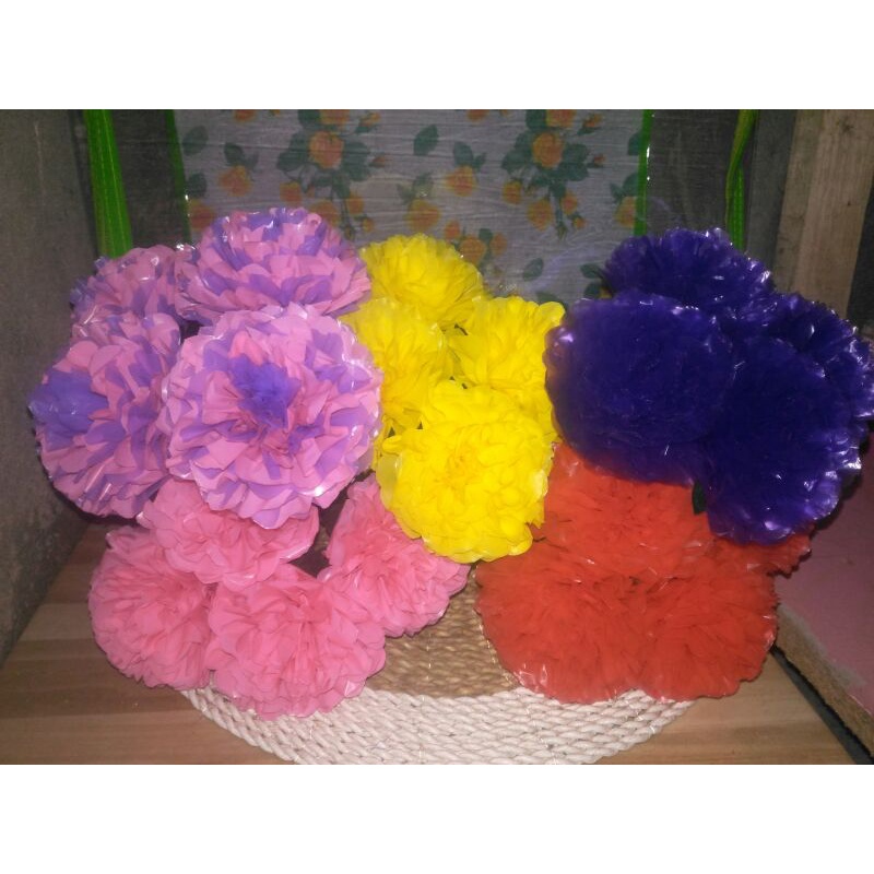 Bunga kantong plastik kresek aneka warna