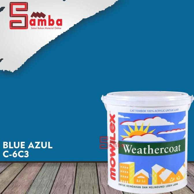 Mowilex Blue Azul Weathercoat 20 Ltr Tinting/Cat Tembok Exterior Store_Audy