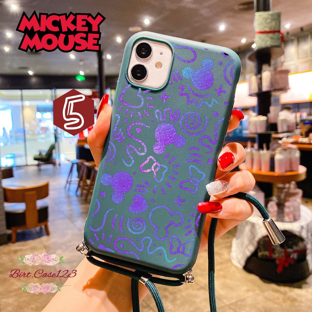 Softcase Slingcase Tali Lanyard Candy MICKEY MOUSE Xiaomi Redmi 3 4a 5+ 5a 6 6a BC3466