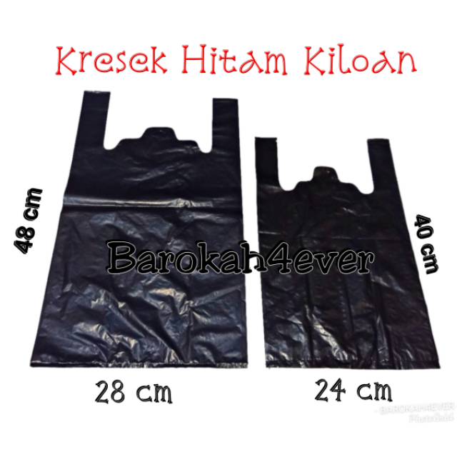 Premium Kresek Hitam Kiloan (tebal,Kuat,mengkilat dan tdk bau)