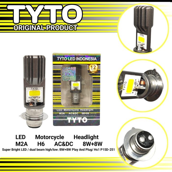 promo discount LAMPU LED MOTOR TYTO ORIGINAL H6 Bebek Matic M2A AC/DC IMPORT