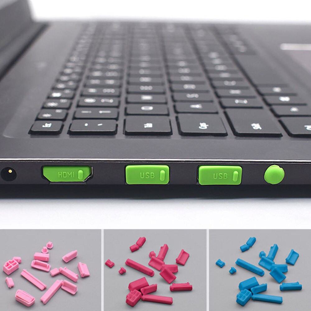 16pcs Film Silikon Pelindung Keyboard Laptop usb Tipe c Anti Air / Debu / Guncangan