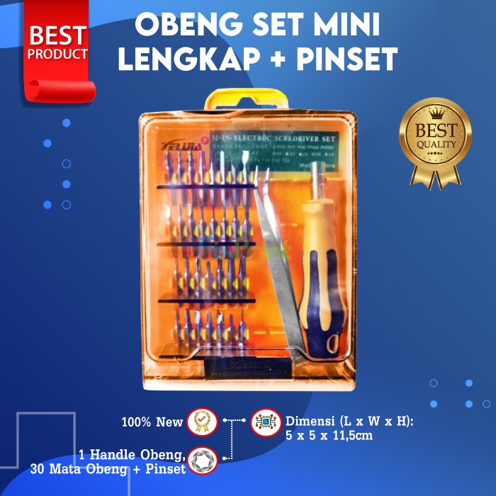 Obeng Set Mini JK - 6032 Lengkap Murah + Pinset