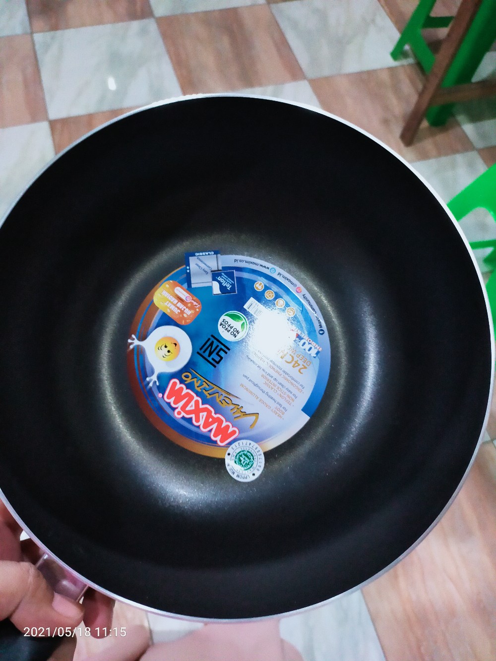 Deep Wok Wajan Panci Teflon Penggorengan Anti Lengket Cekung Maxim Valentino 24 Cm Deep Wok