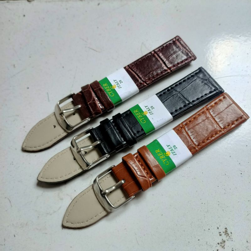 tali jam tangan kulit cyber motif original strap jam tangan murah anti alergy