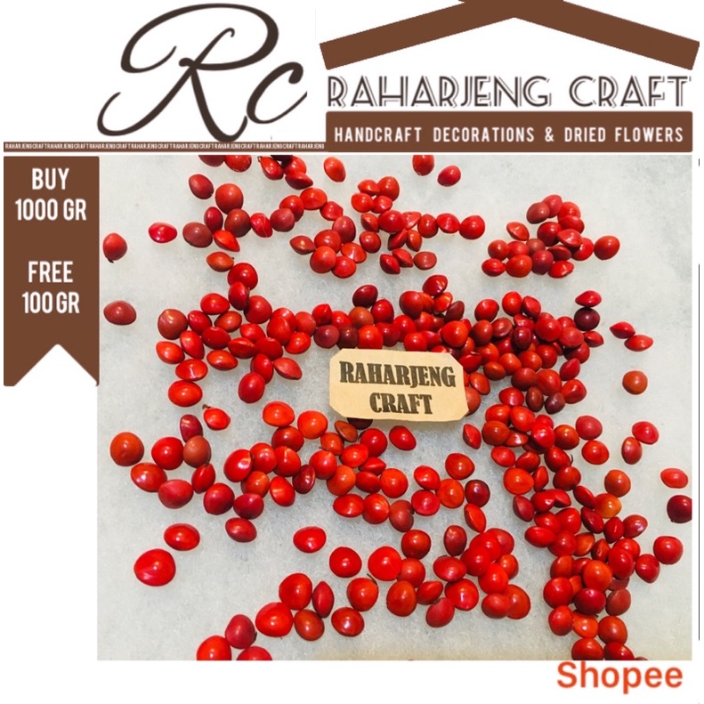 

bGF 132// 1 kg Biji saga merah Bonus 100 gram