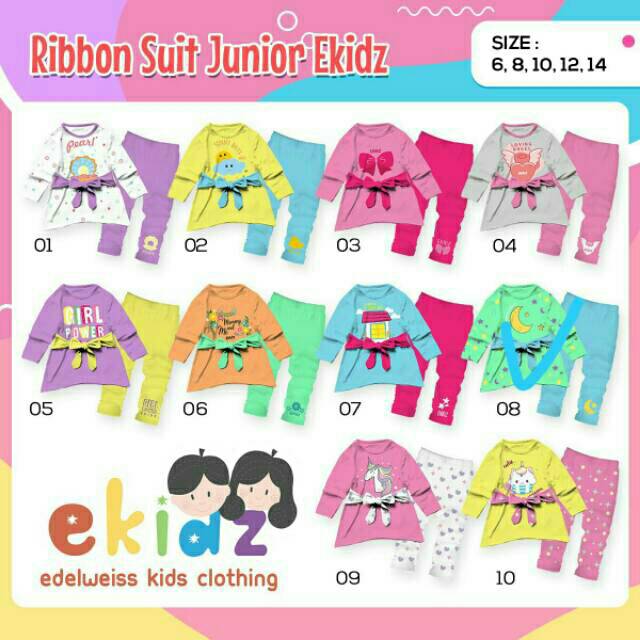 setelan anak Ribbon suit junior ekidz