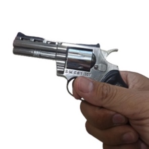 mancis korek api model pistol revolver python plus sarung gun lighter 13Cm