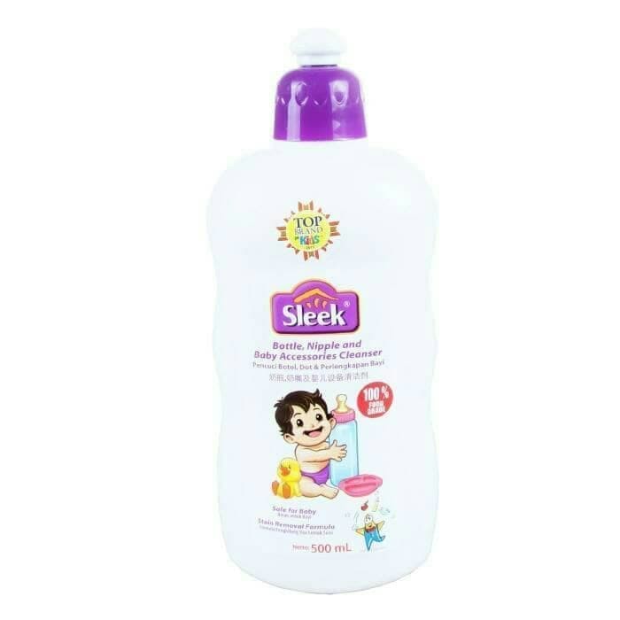 Sleek Bottle and Nipple Cleaner Kemasan Botol Ukuran 500ml - Sabun Pembersih Botol Bayi