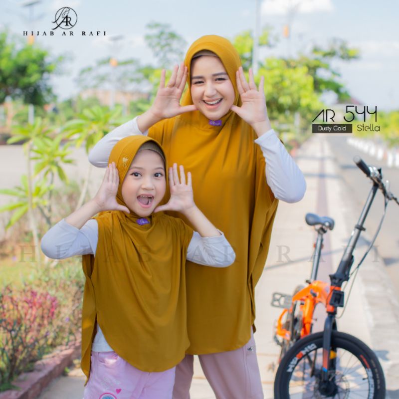 Arrafi Hijab kode AR 544 couple | Kerudung Jilbab pet antem Original Arrafi