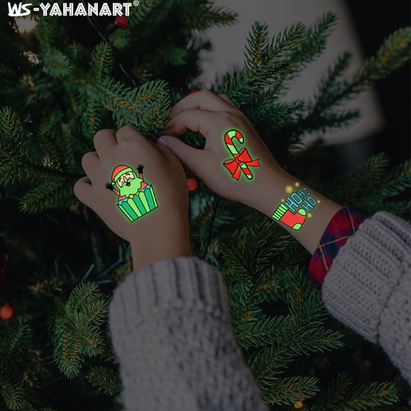 Zzz Stiker Tato Temporer Tema Natal Tahan Air Untuk Anak-Anak / Dewasa