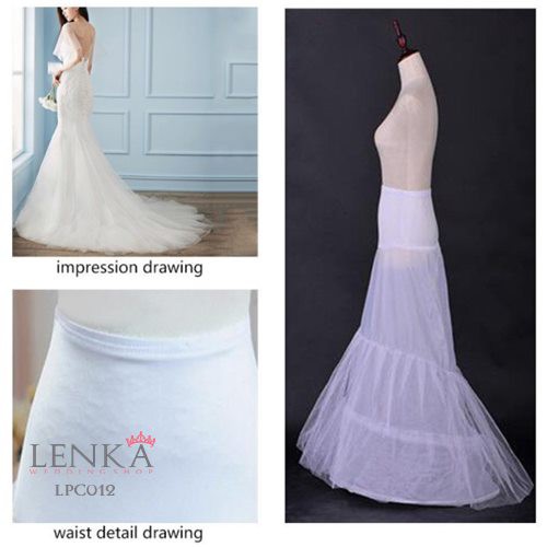 LENKA Pengembang Gaun Petticoat Dalaman Rok Pengantin Pesta LPC012