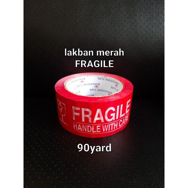 

lakban merah red FRAGILE 48mm 90yard Full