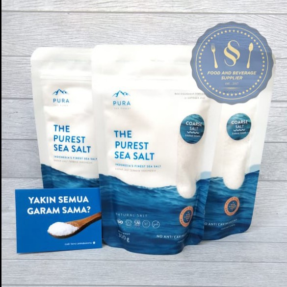 

PURA PUREST SEA SALT 300 GR - GARAM LAUT NATURAL COARSE / KASAR