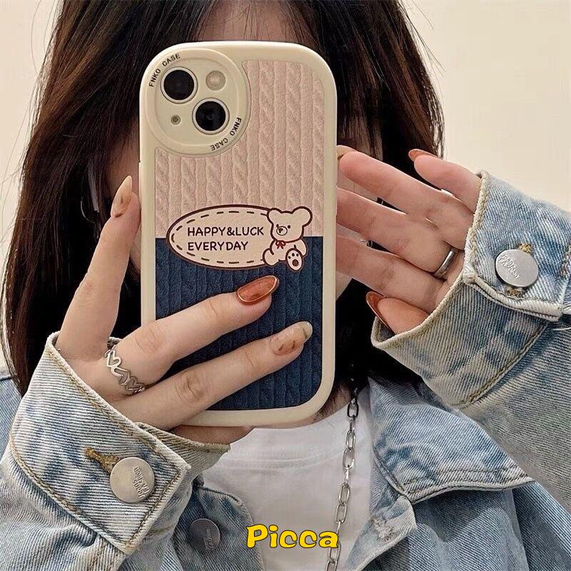 Casing OPPO A55 A77S A96 A57 Reno 7Z 5 7 6 4 4F A15 A76 A15s A95 A5S A12 A7 A16 A31 A16K A9 A52 A3S A53 A33 A7 Cover Bentuk Beruang