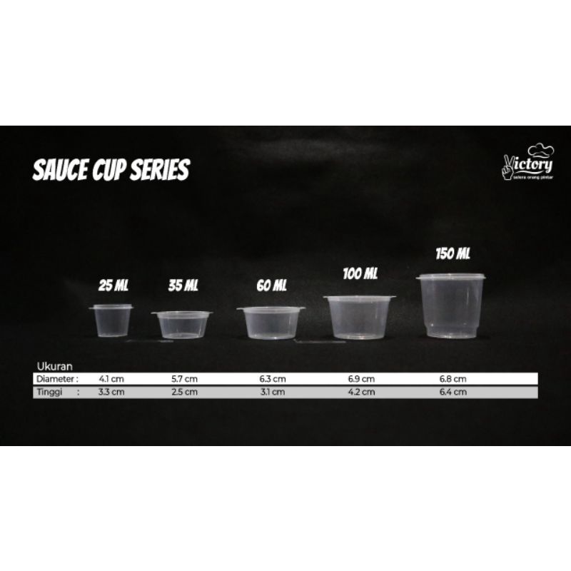 cup 25 ml sambel saos slime kecap plastik