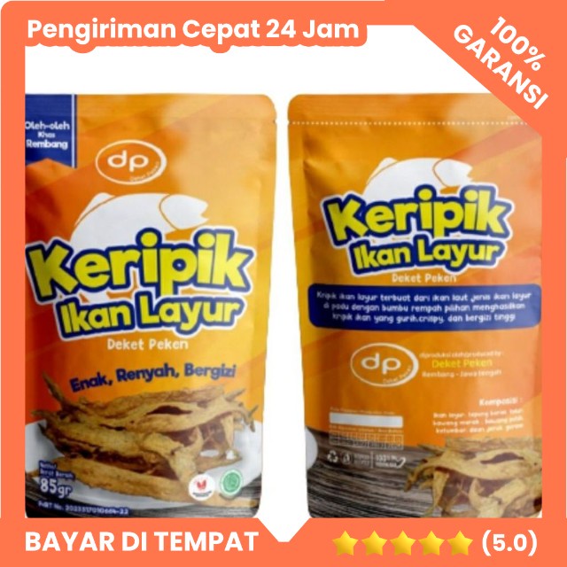 

Keripik Ikan Layur dp 85gr Kripik Ikan Layur Deket Peken Khas Rembang