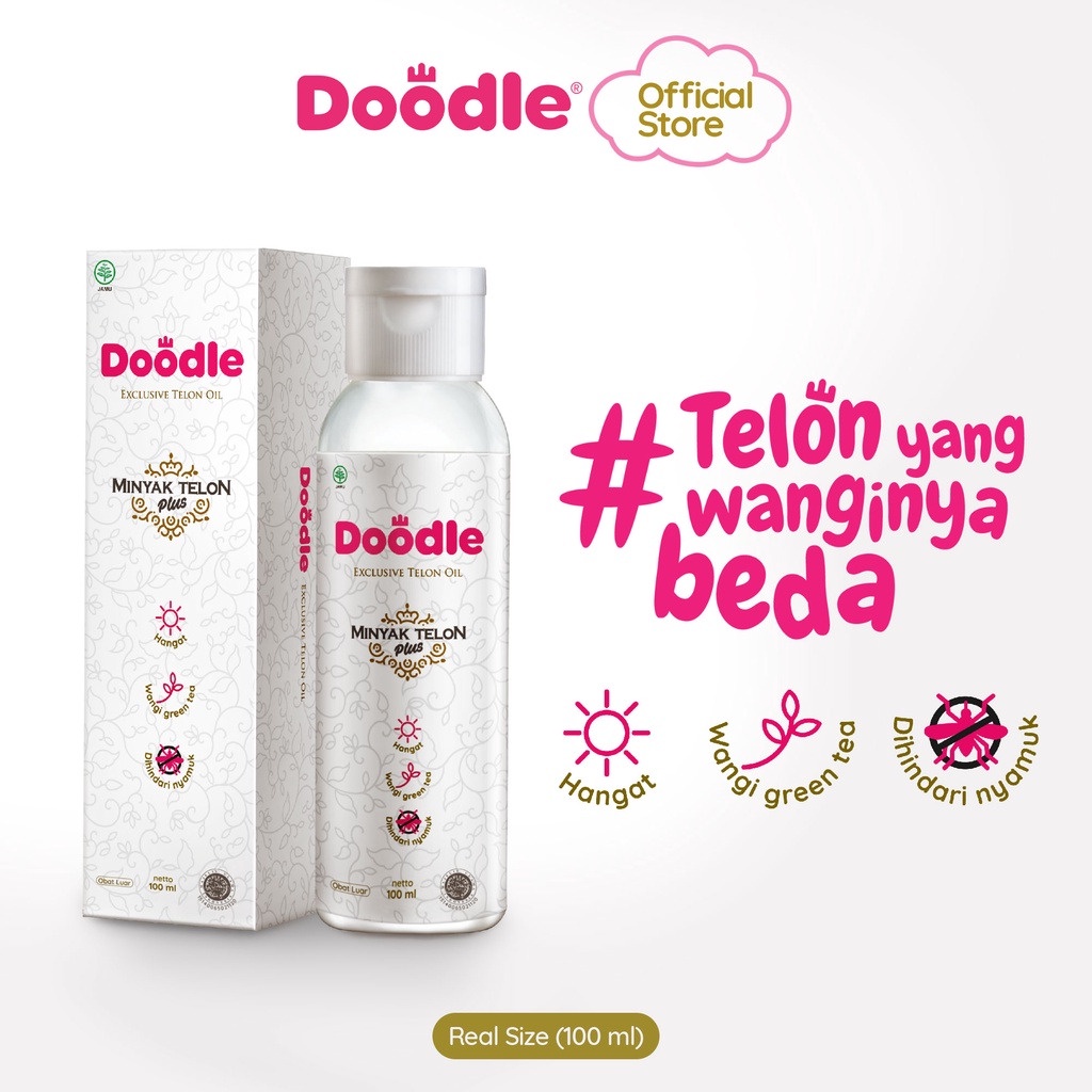 Doodle Exclusive Green Tea 100ml Minyak Telon My Baby Travel Size Telon Oil Penghangat Tubuh Anti Nyamuk Bayi Baby Spa Doodle minyak telon Exclusive telon oil aroma green tea Doodle Minyak Telon 100ml / 60ml