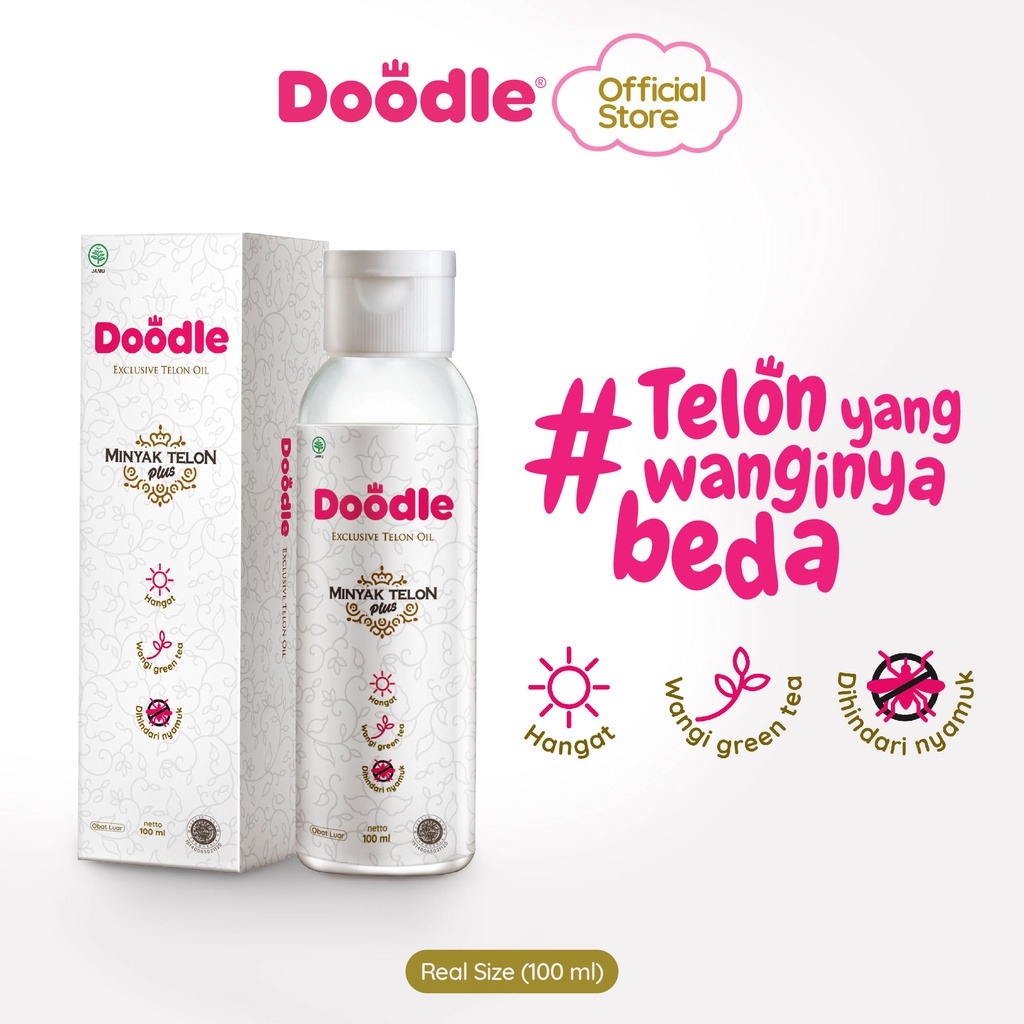 Doodle Exclusive Green Tea 100ml Minyak Telon My Baby Travel Size Telon Oil Penghangat Tubuh Anti Nyamuk Bayi Baby Spa Doodle minyak telon Exclusive telon oil aroma green tea Doodle Minyak Telon 100ml / 60ml