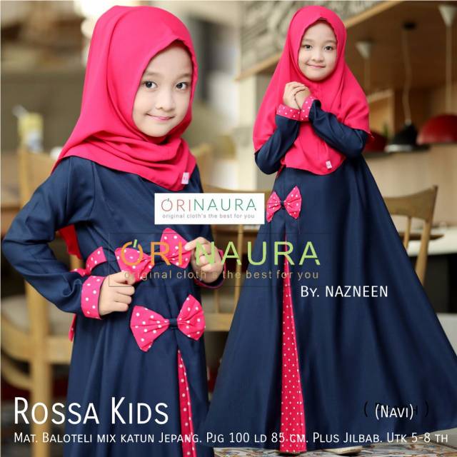 ORINAURA TERMURAH  GAMIS KIDS ROSSA KIDS 100% ORINAURA BERLABEL