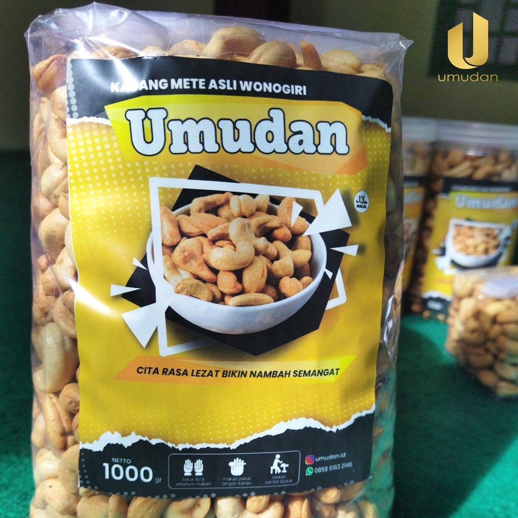 

PREMIUM QUALITY - UMUDAN KACANG METE ASLI WONOGIRI 1 KG VARIAN GORENG ORI (FREE KARDUS DAN BUBBLE)