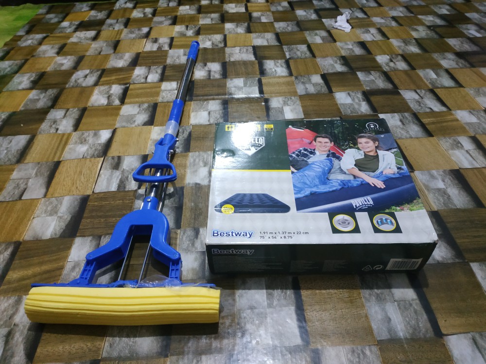 Bestway 67002 Kasur Angin Double Biru [191cm X 137cm] / Air Bed Double