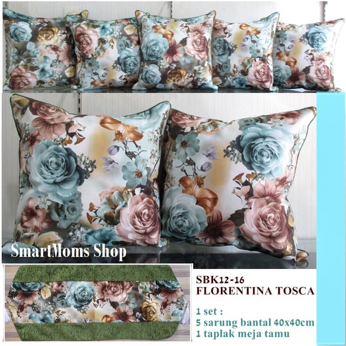 SARUNG BANTAL SHABBY / SARUNG BANTAL SOFA SHABBY FLORENTINA TOSCA